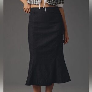 Anthropologie Maeve Cecily Fit and Flare Midi Skirt NWT L